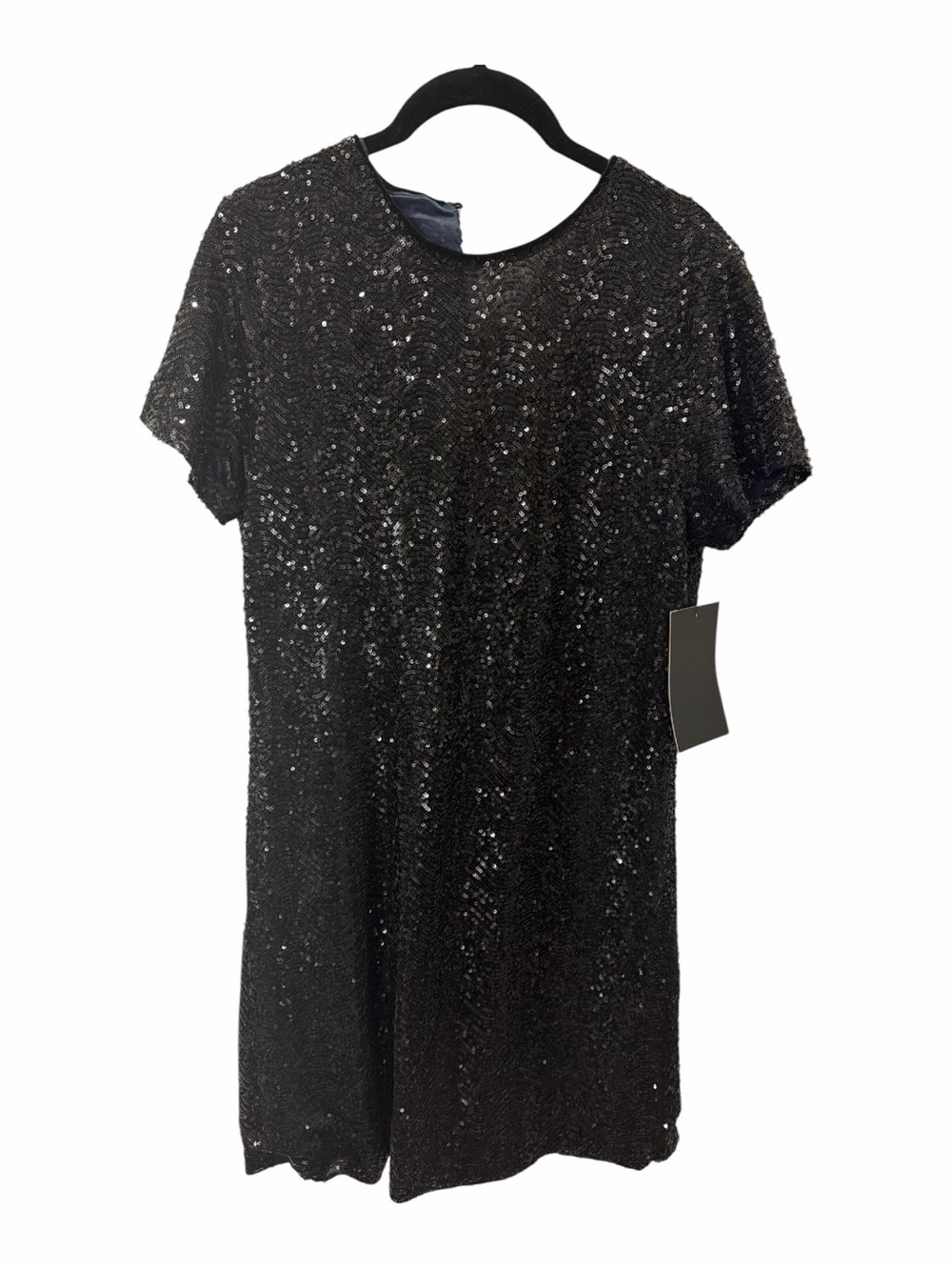 Tuckernuck Black Sequin Shift Dress Size M